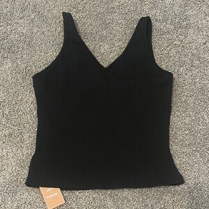 SHEIN Black Fitted Sleeveless Tank Top